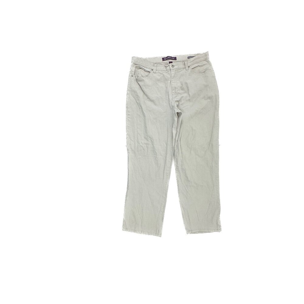 Gloria Vanderbilt Amanda Straight Leg Women's size 14P Cream‎ Beige Denim Jeans